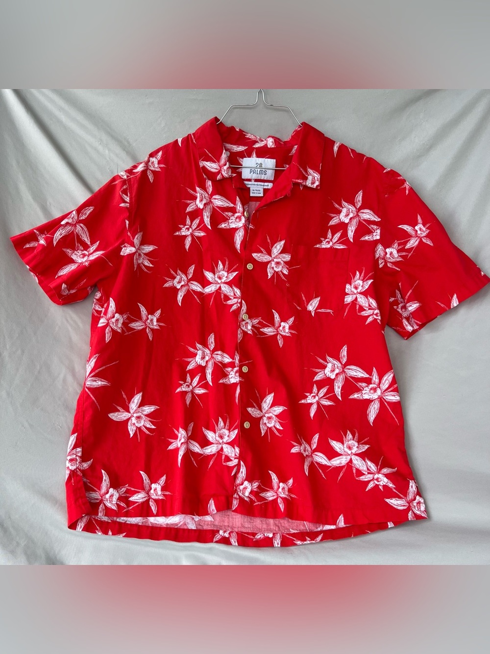 Palms Red Floral Short-Sleeve Button-Down Shirt - Men's Casual